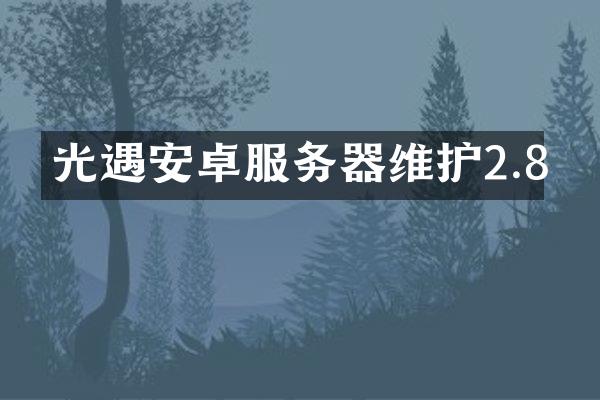 光遇安卓服务器维护2.8