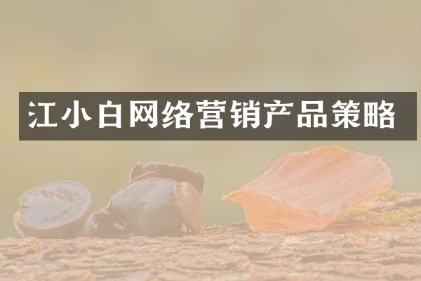江小白网络营销产品策略