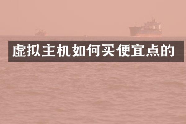 虚拟主机如何买便宜点的