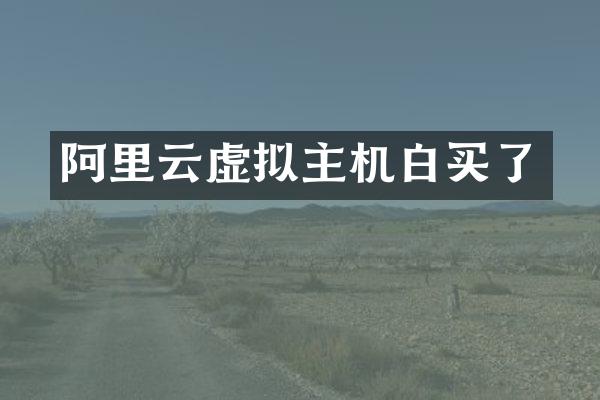 阿里云虚拟主机白买了
