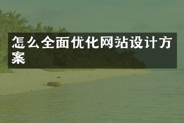 怎么全面优化网站设计方案