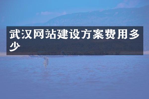 武汉网站建设方案费用多少