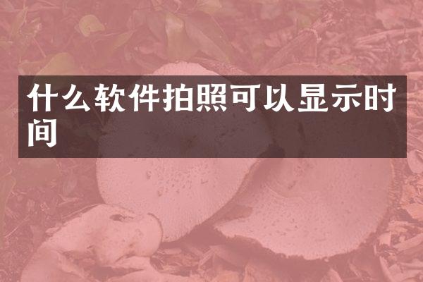 什么软件拍照可以显示时间
