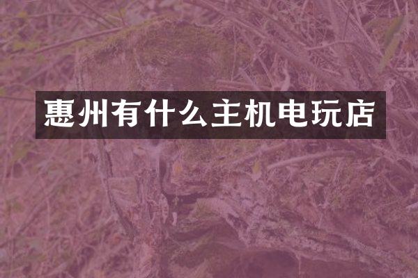 惠州有什么主机电玩店
