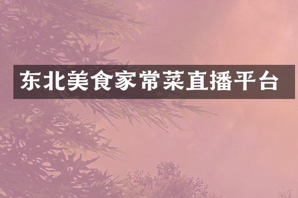 东北美食家常菜直播平台