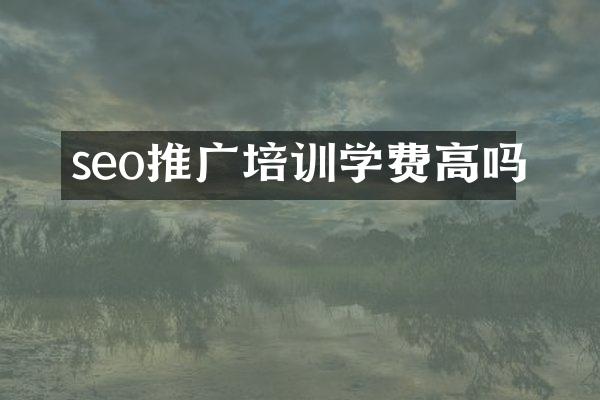 seo推广培训学费高吗