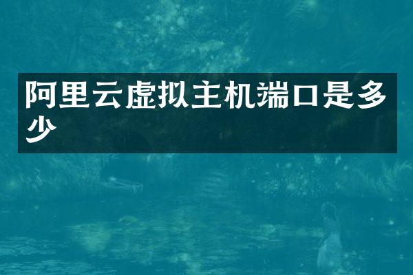 阿里云虚拟主机端口是多少