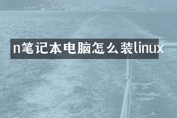 n笔记本电脑怎么装linux