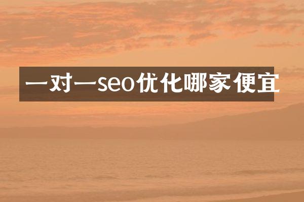 一对一seo优化哪家便宜