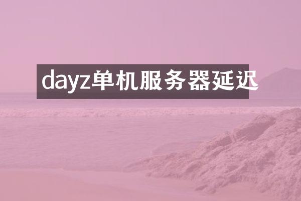 dayz单机服务器延迟