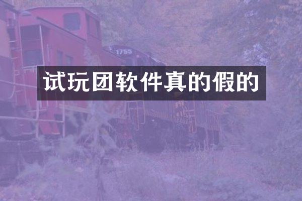 试玩团软件真的假的