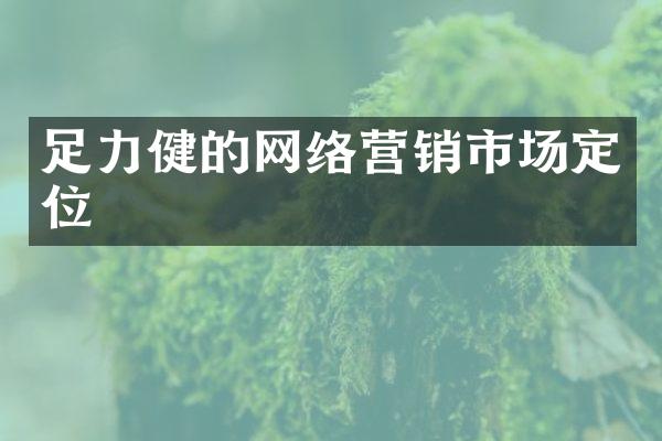 足力健的网络营销市场定位
