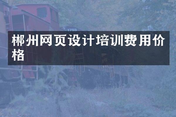 郴州网页设计培训费用价格