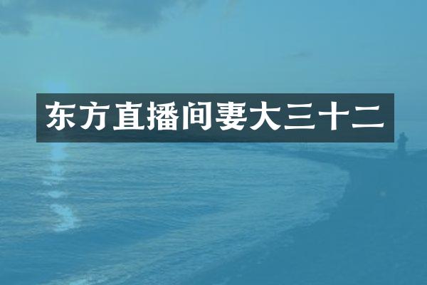 东方直播间妻大三十二