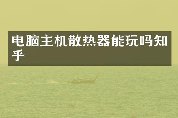 电脑主机散热器能玩吗知乎