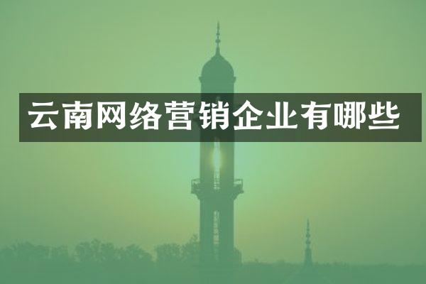 云南网络营销企业有哪些
