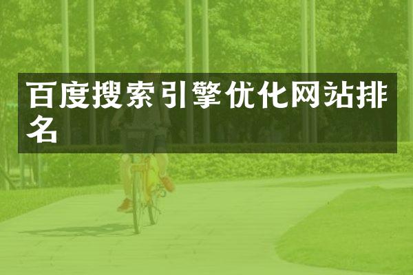 百度搜索引擎优化网站排名