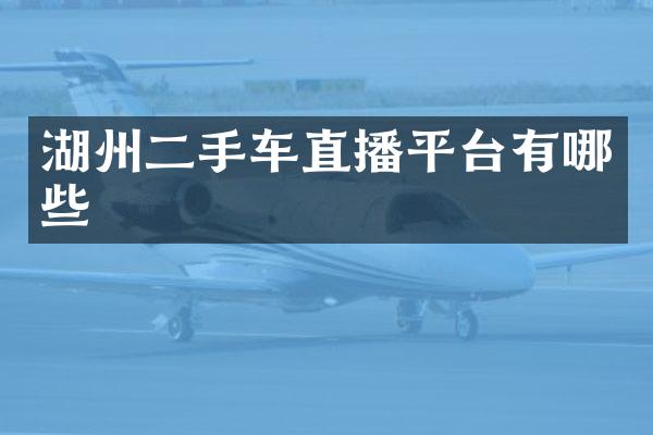 湖州二手车直播平台有哪些