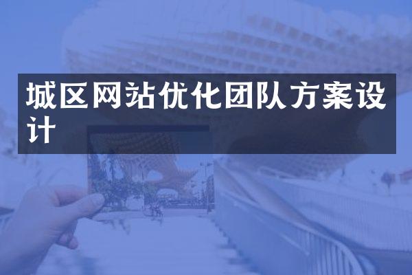 城区网站优化团队方案设计