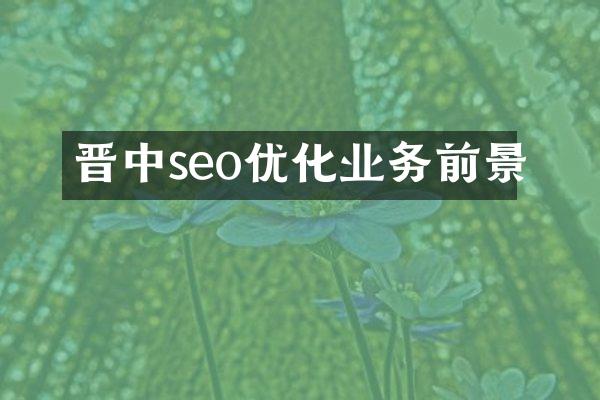 晋中seo优化业务前景