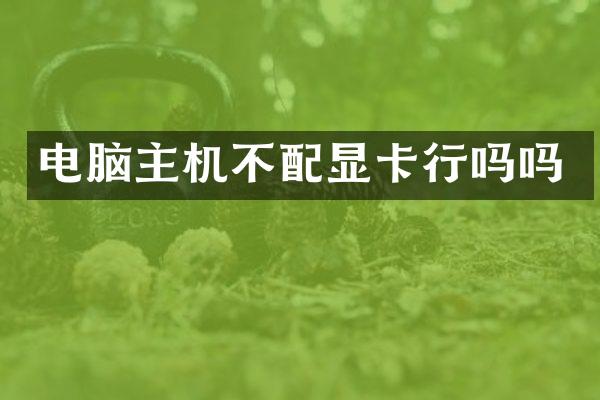 电脑主机不配显卡行吗吗
