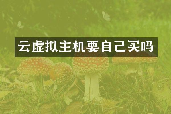 云虚拟主机要自己买吗