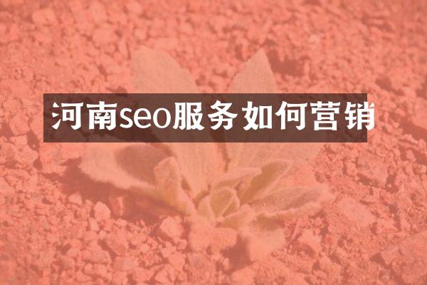 河南seo服务如何营销