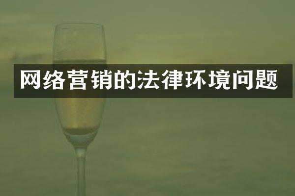 网络营销的法律环境问题