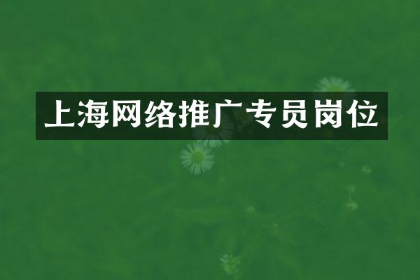 上海网络推广专员岗位
