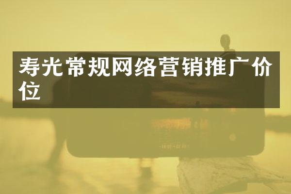 寿光常规网络营销推广价位