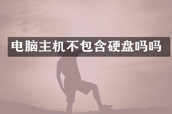 电脑主机不包含硬盘吗吗