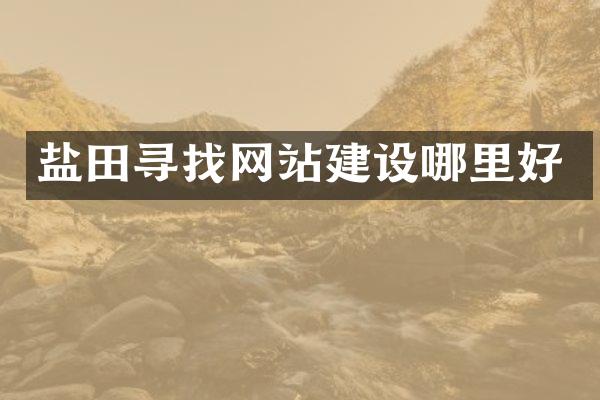盐田寻找网站建设哪里好