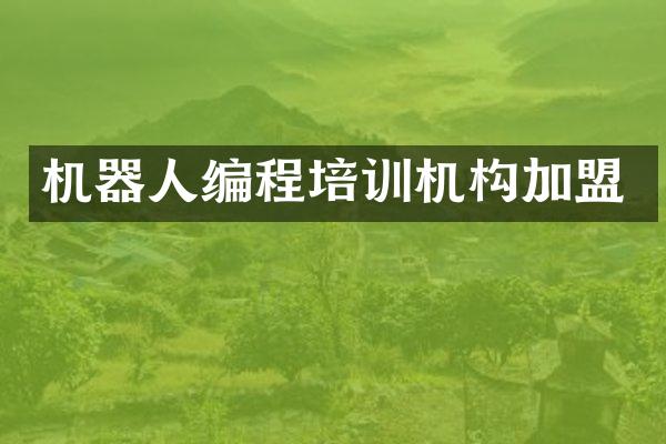 机器人编程培训机构加盟
