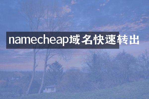 namecheap域名快速转出