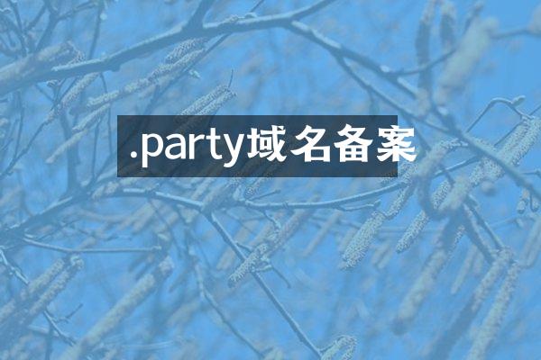 .party域名备案