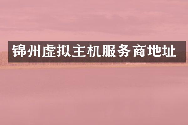 锦州虚拟主机服务商地址