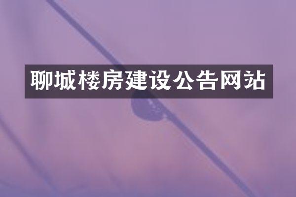 聊城楼房建设公告网站