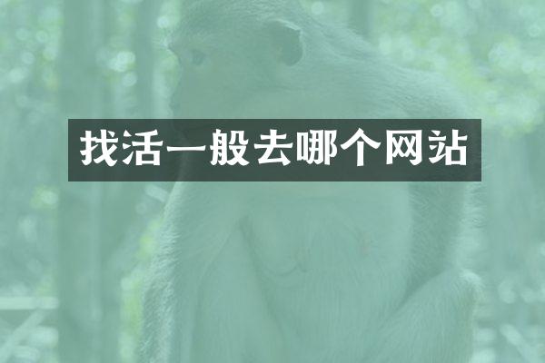 找活一般去哪个网站