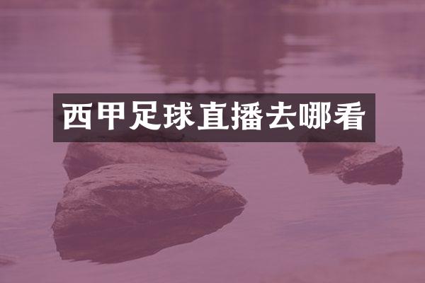 西甲足球直播去哪看