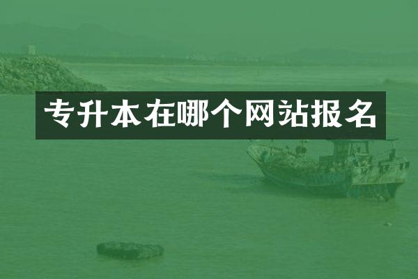 专升本在哪个网站报名