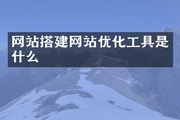 网站搭建网站优化工具是什么