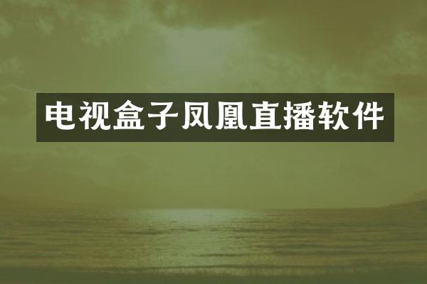 电视盒子凤凰直播软件