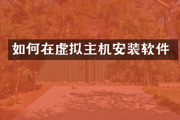 如何在虚拟主机安装软件
