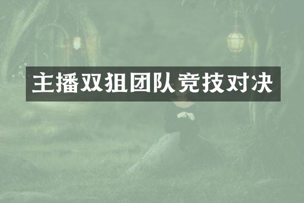 主播双狙团队竞技对决