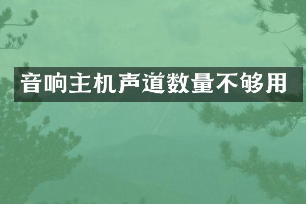 音响主机声道数量不够用