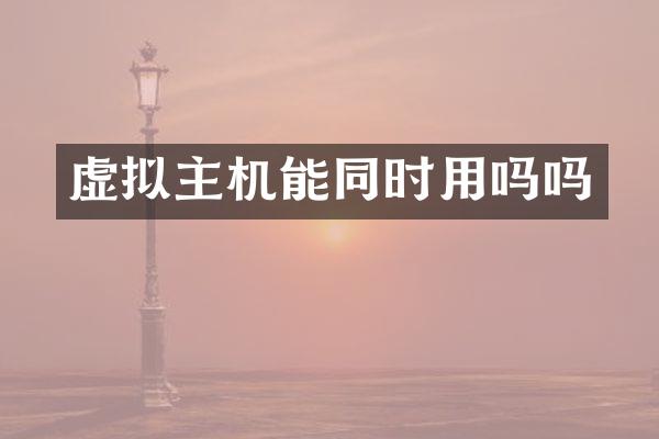虚拟主机能同时用吗吗