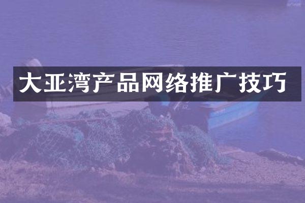 大亚湾产品网络推广技巧