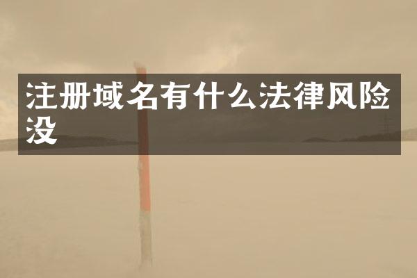 注册域名有什么法律风险没