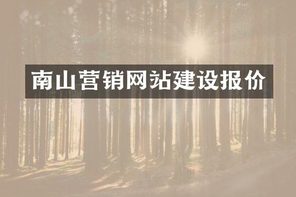 南山营销网站建设报价