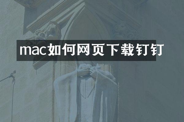 mac如何网页下载钉钉